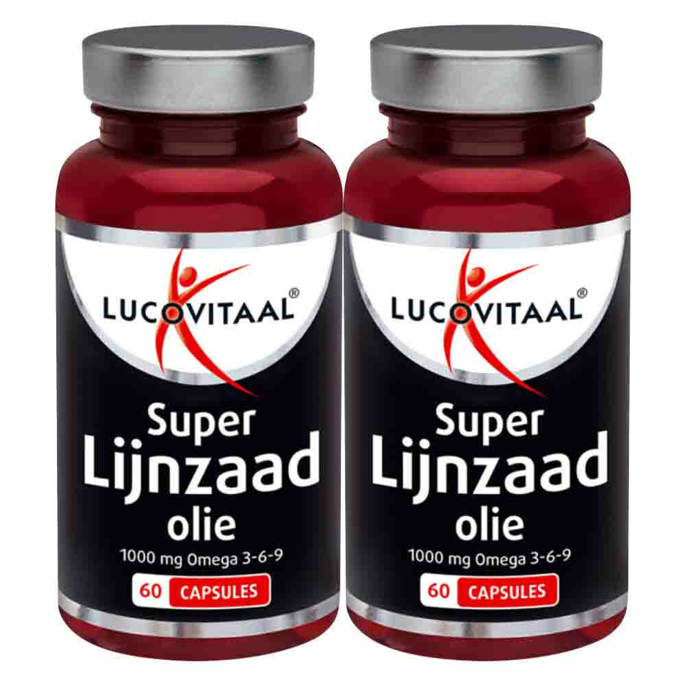 2x Lucovitaal Super Lijnzaad Olie 1000 mg Omega 3-6-960 capsules