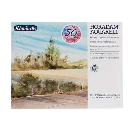 SCHMINCKE HORADAM® AQUARELL SUPER GRANULATION, 50er-Set Holzkasten