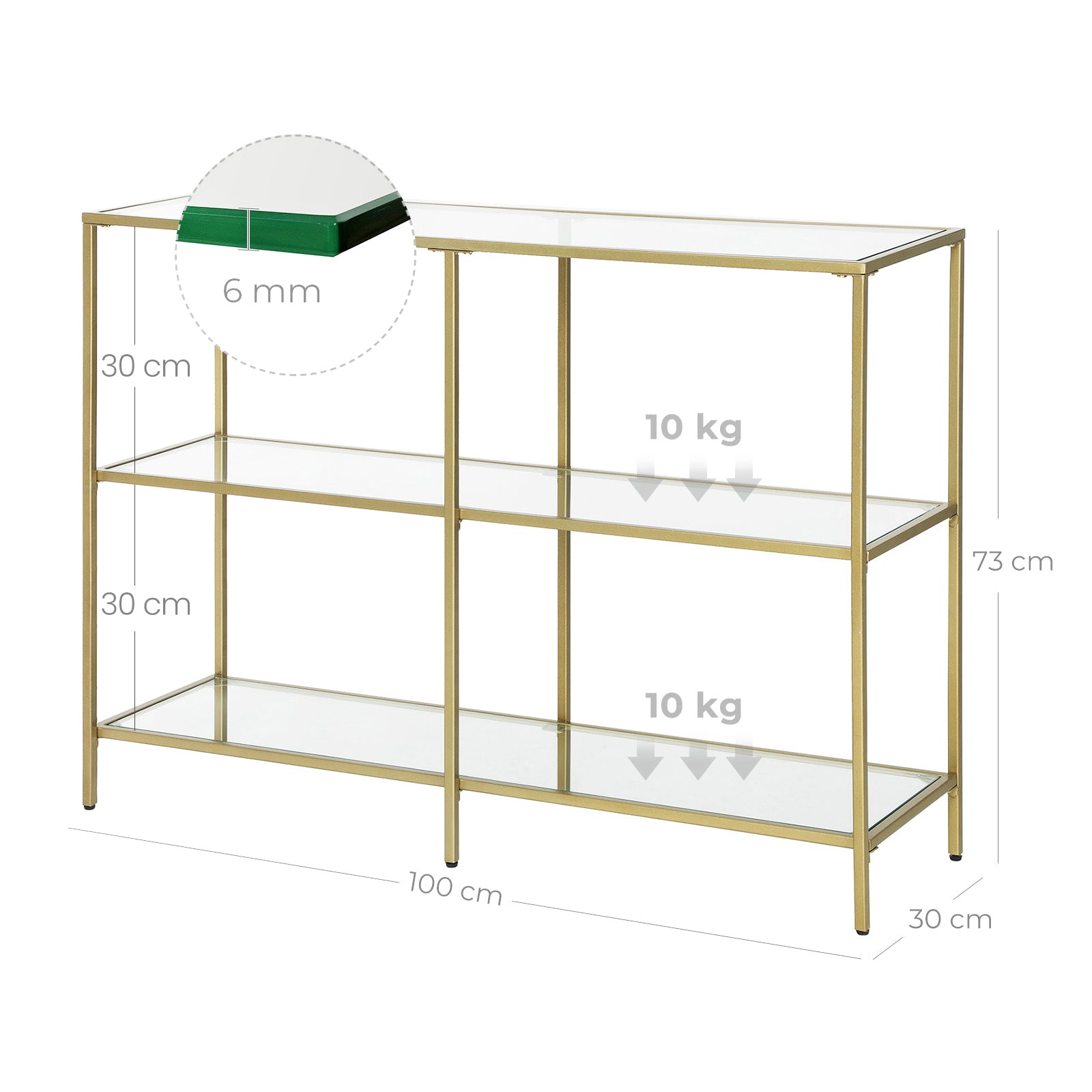 ACAZA Console Goud