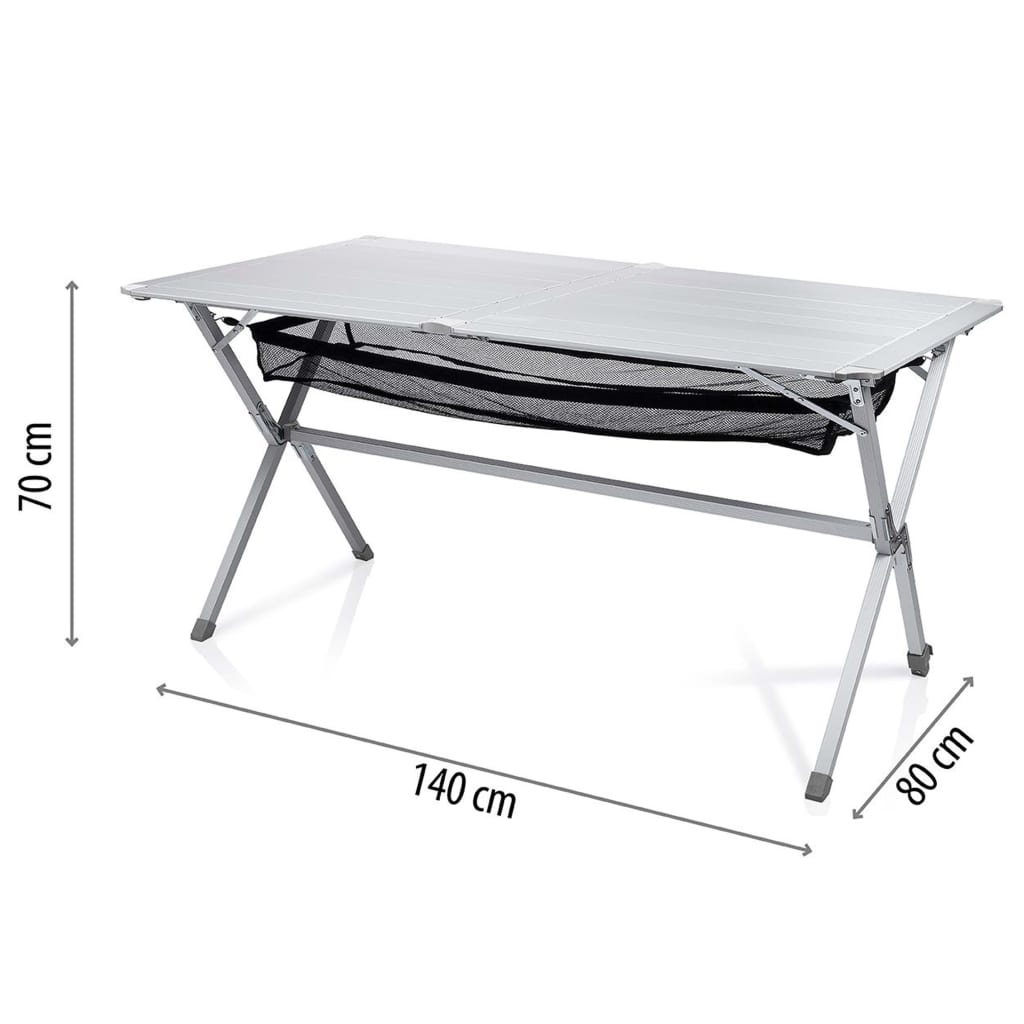 Mesa de acampamento dobrável Campart Travel Michigan Alumínio 140x80x70 cm