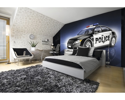 Vliesbehang 1925 VEXXL politieauto 3-delige set 312 x 219 cm