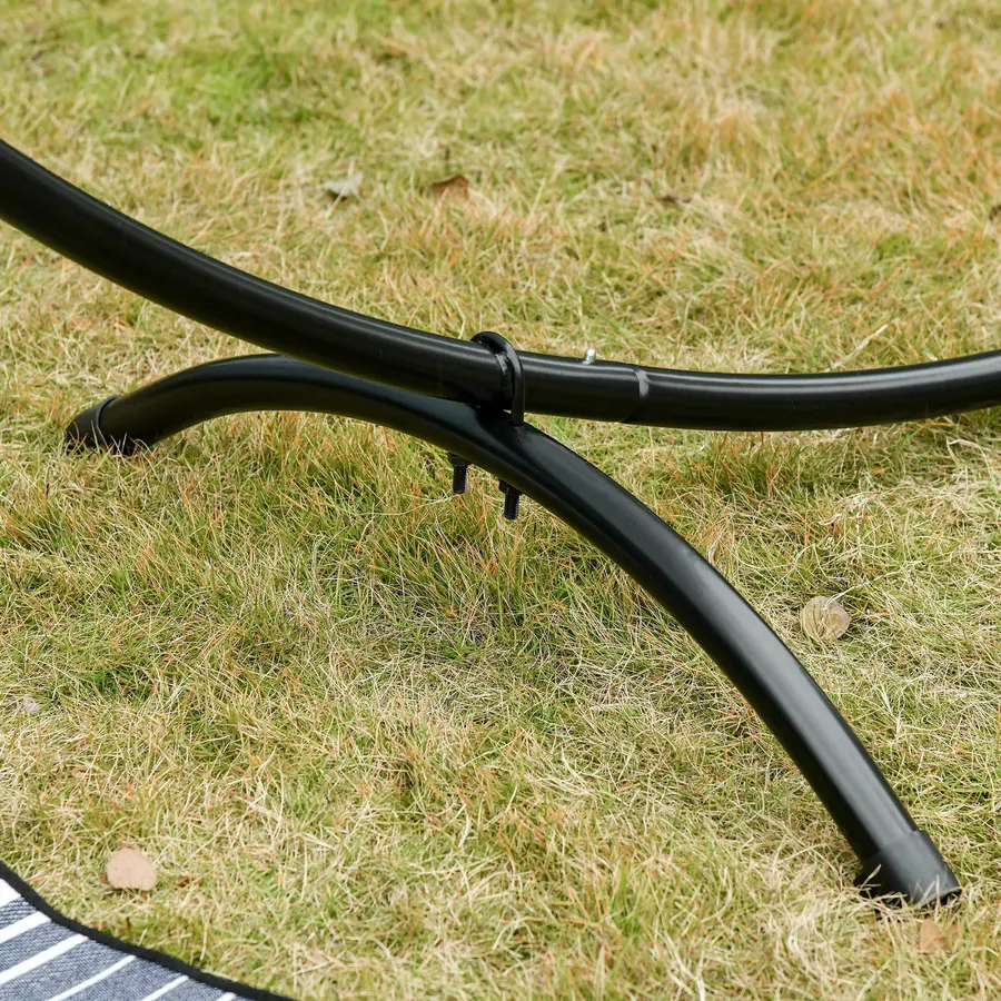 Outsunny Hängemattengestell aus Metall Schwarz