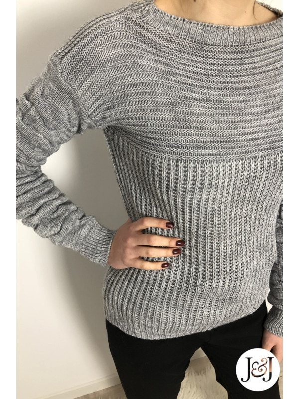 Pull à mailles gris  « Zurich »
