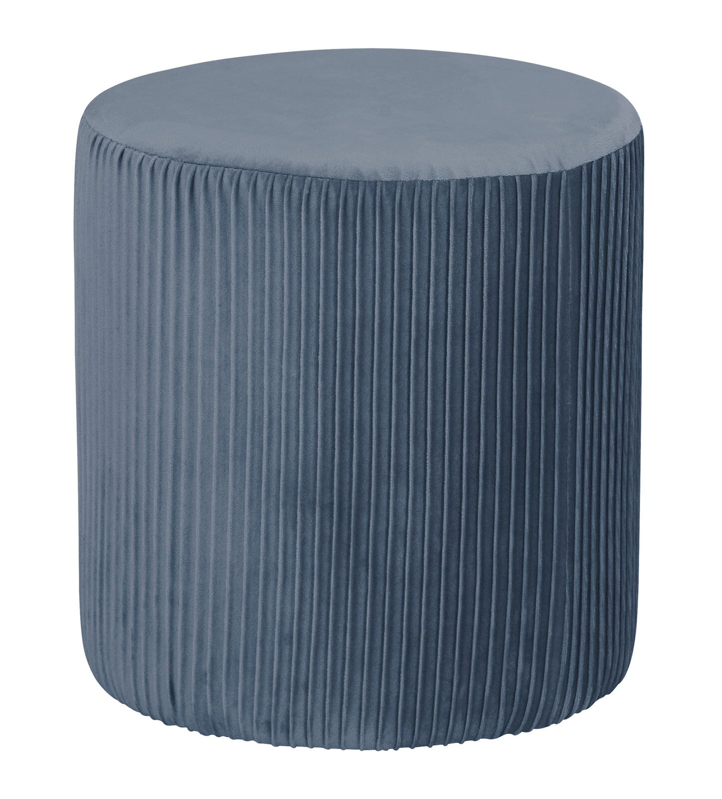 Hocker Kim Durchmesser 34cm Höhe 36cm Samt Grau