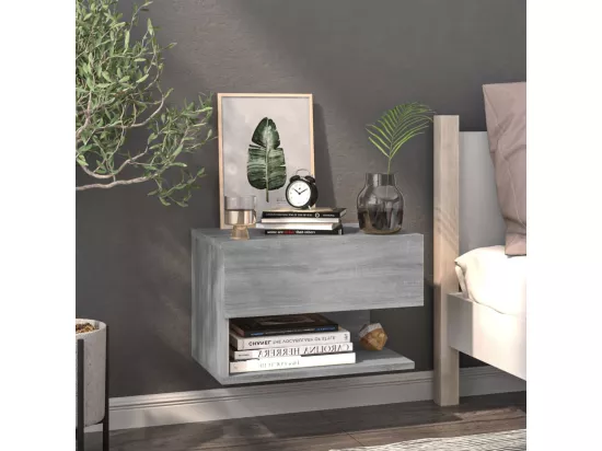 Table de chevet murale Sonoma gris