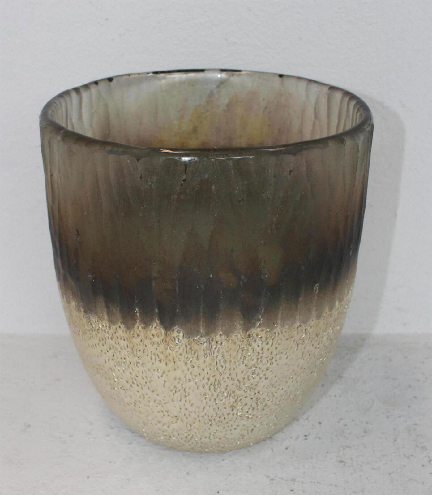 Deko Vase 17 cm champagner-smoke