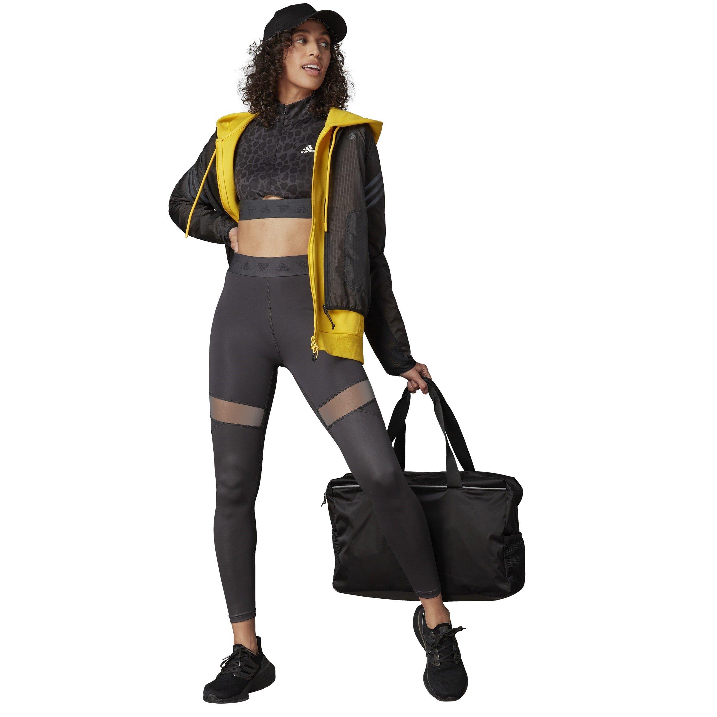 adidas Hyperglam Crop Zip Tee Womens