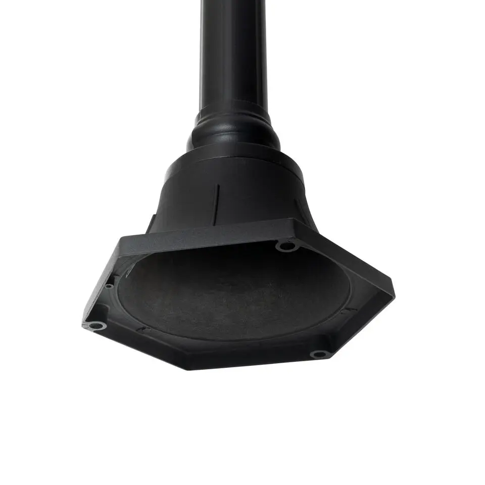 Qazqa staande buitenlampen berta zwart e27
