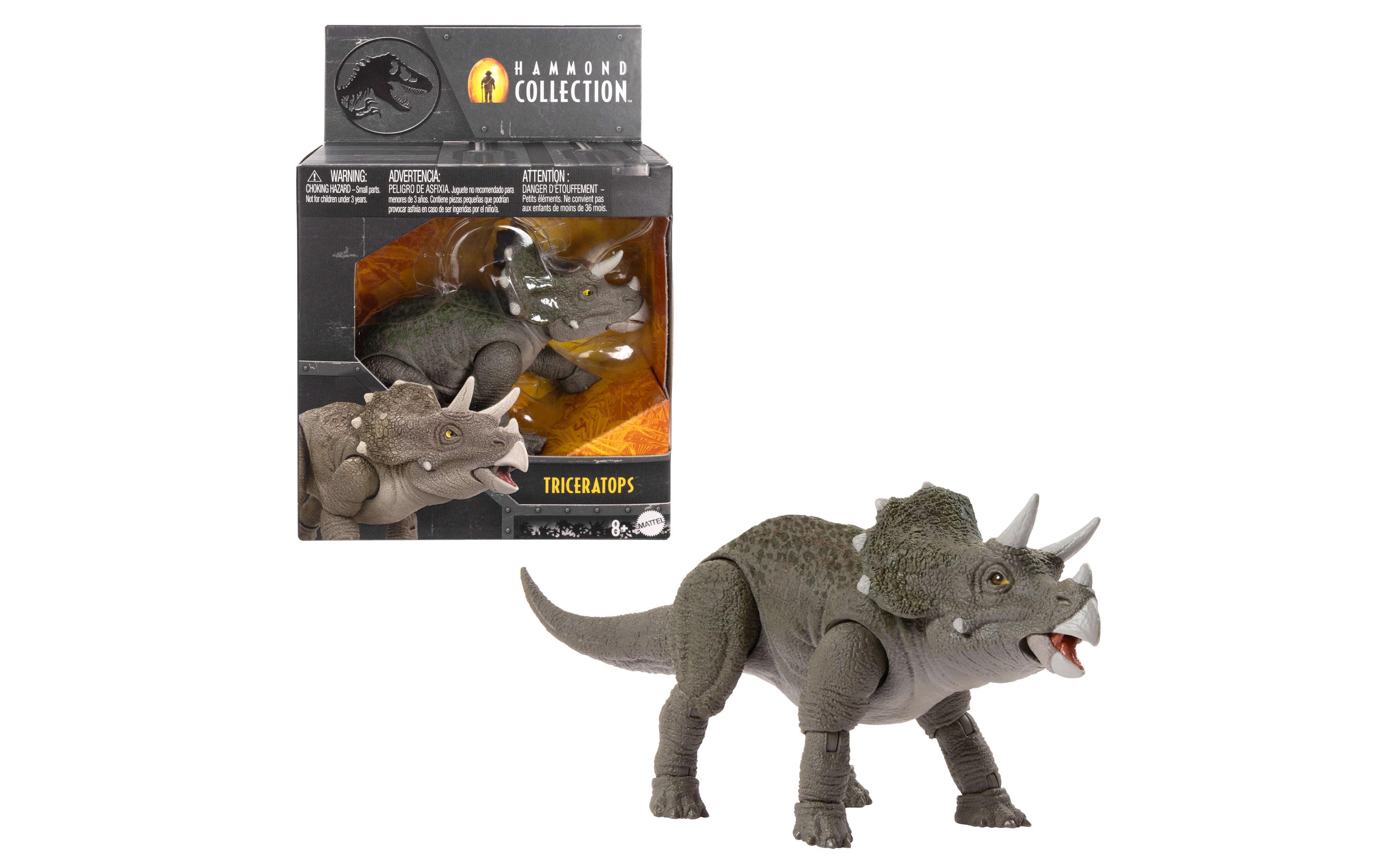 Jurassic World Hammond Collection Junge TriceratopsDinosaurier-Actionfigur mit 14 Bewegungspunkten