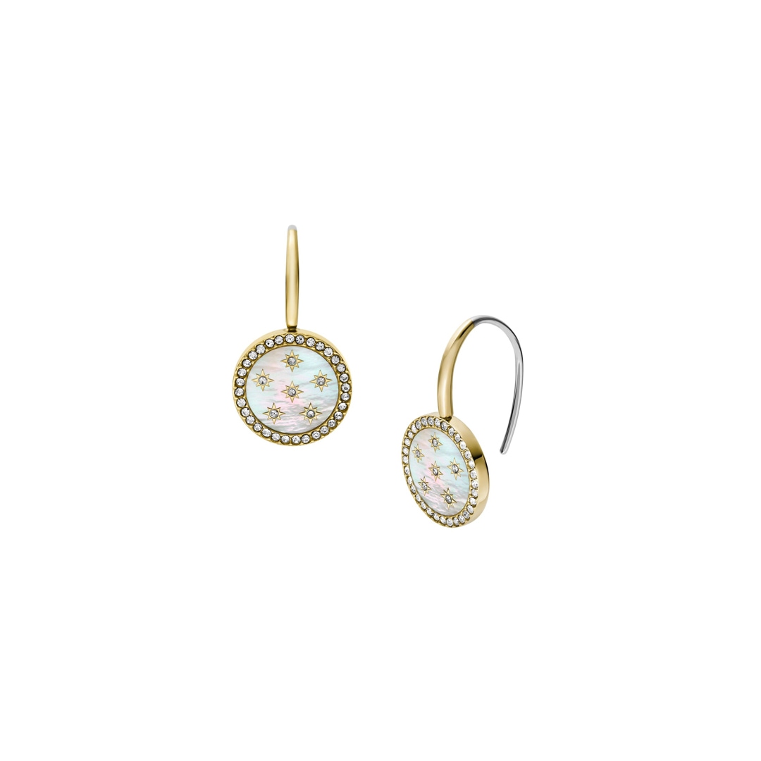 Fossil Hängeohrringe Classic Mother-of-Pearl Goldig