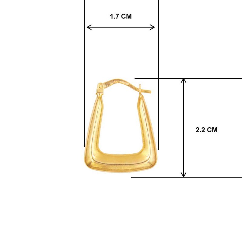 Boucles d'Oreilles Créoles - Or Jaune - Femme