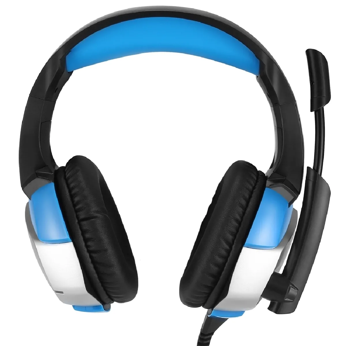 Wewoo Casque gamer LED - Noir/Bleu