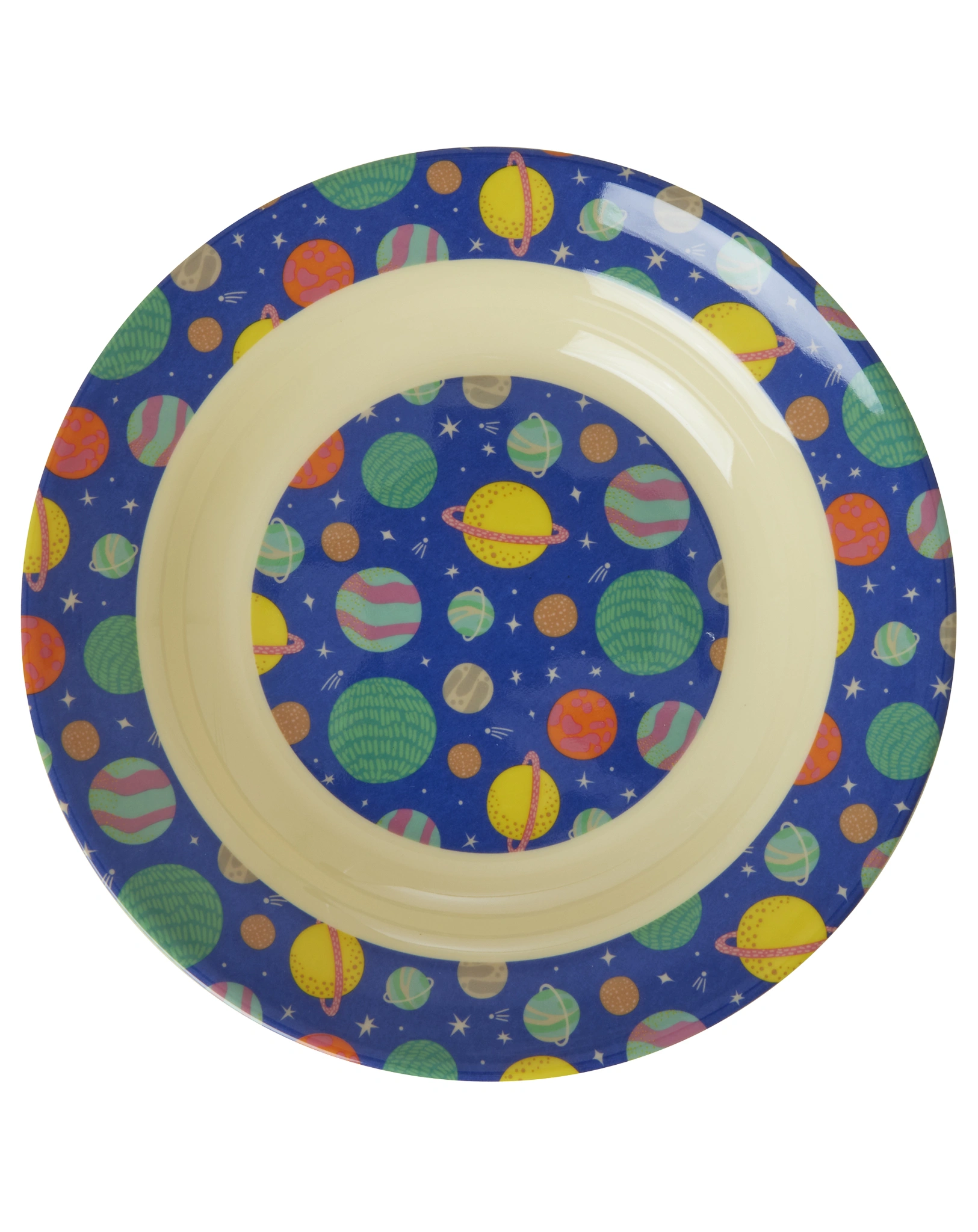 Melaminteller tief GALAXY in blue