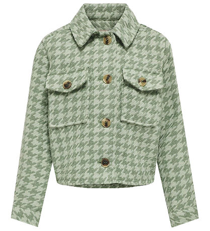 Kids Only Jakke - KogKimmie - Hedge Green Checks Frosty Green