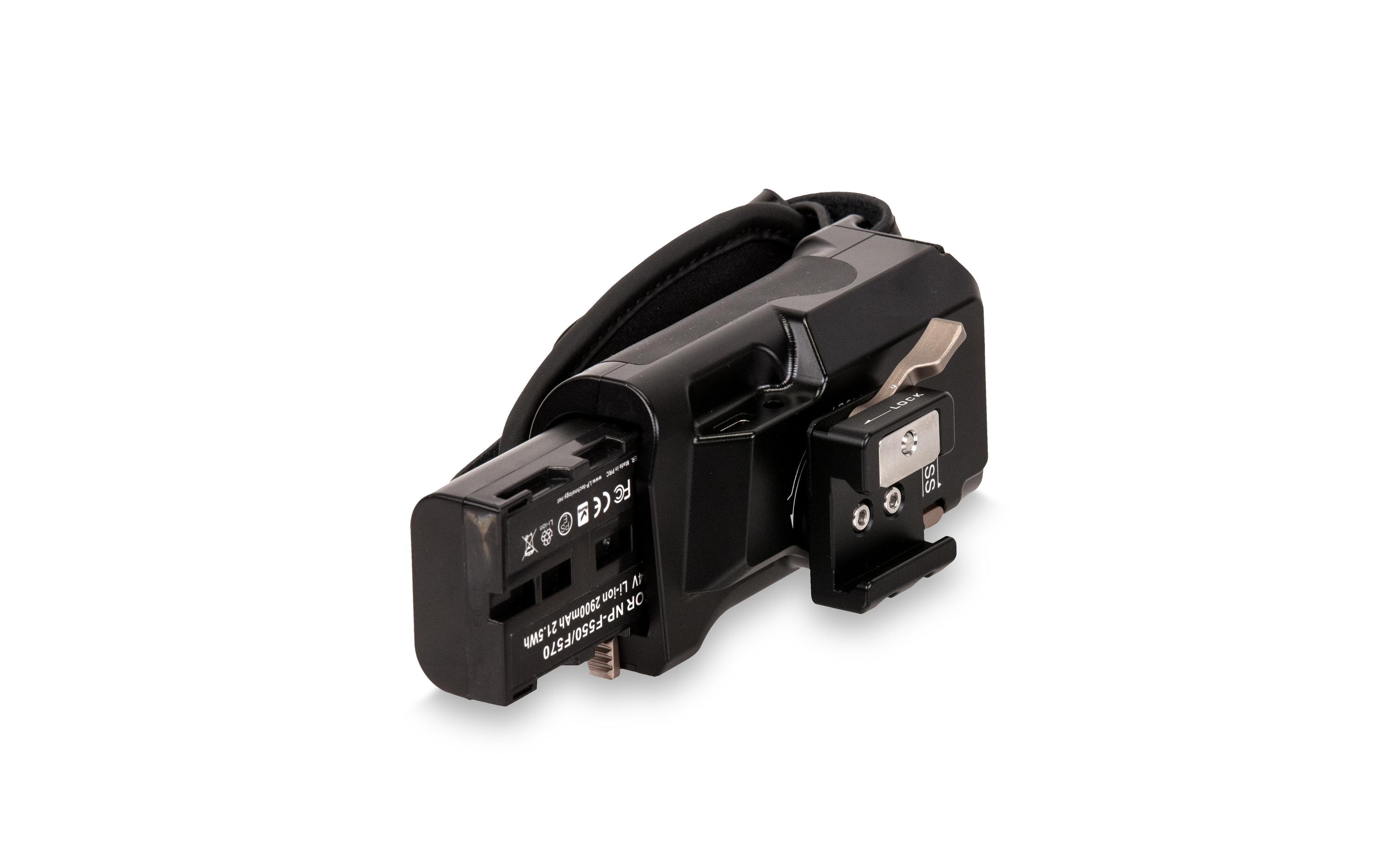 Left Side Advanced Power Handle with R/S Type IV - SchwarzWird an der linken Seite der Tiltaing-Kamerakäfige befestigt