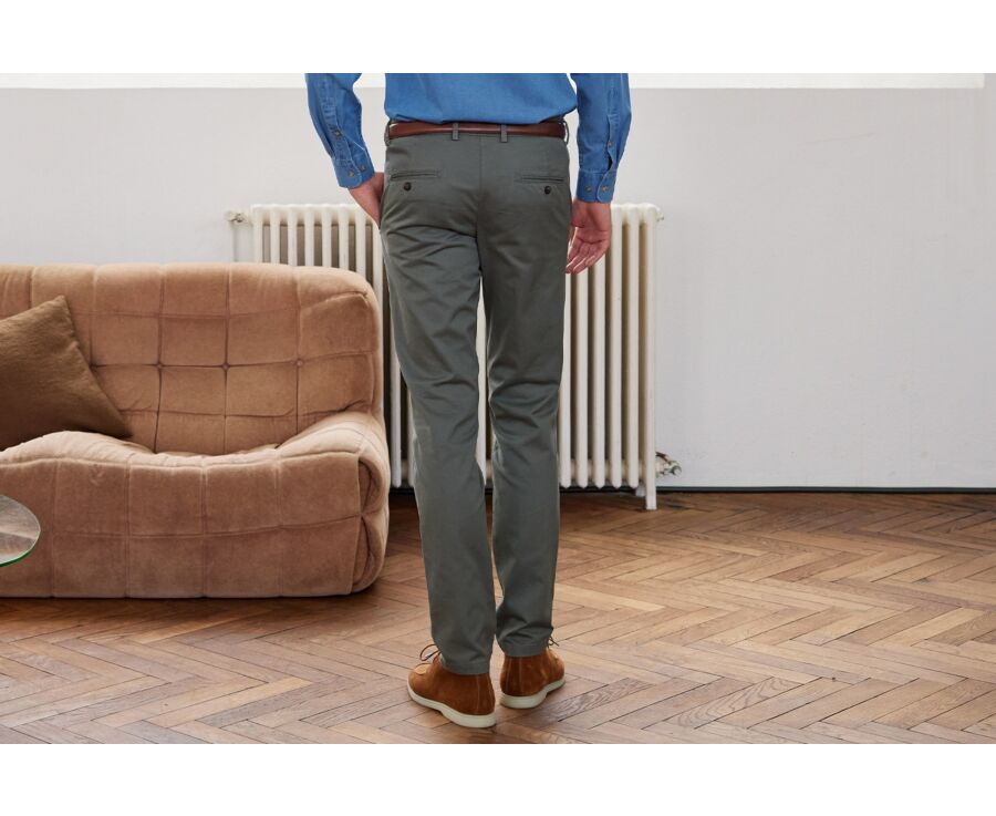 Pantalon chino homme Vert Sauge - NIGEL II