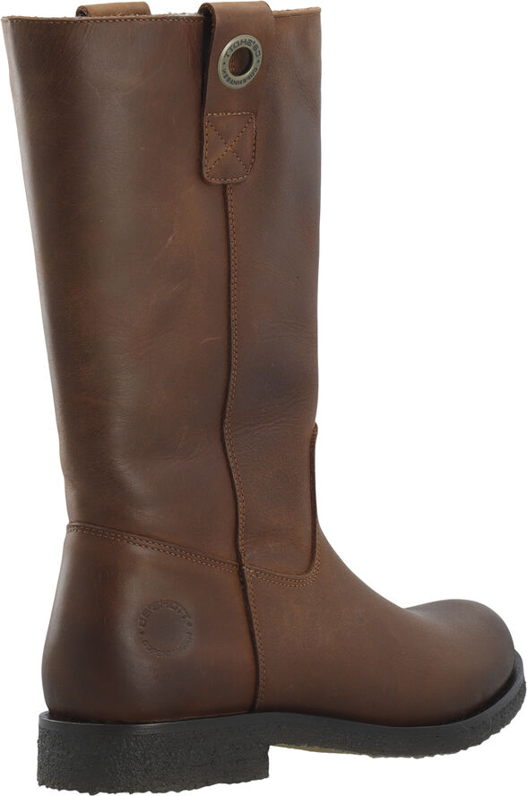 Cashott CASFREJA Pull On Boot Warm Lining Pull Up Leather Cognac