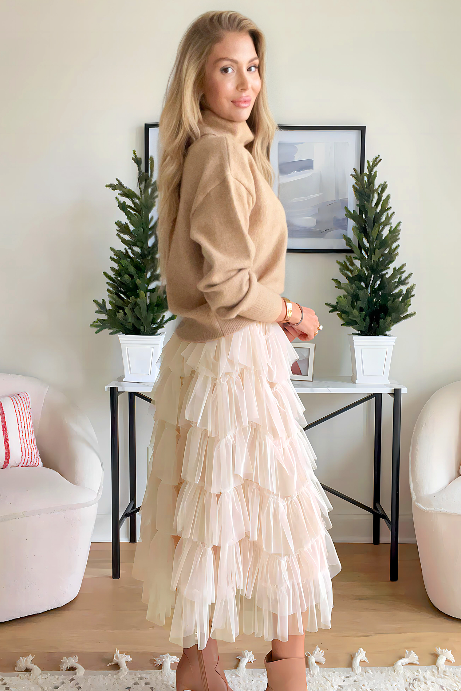 Jupe maxi en tulle
