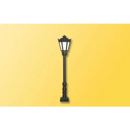 Viessmann Parklaterne schwarz mit Kontaktstecksockel, LED warmweiß