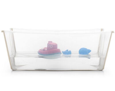 Stokke Flexi Bath Badebalje XL & Badestøtte, Sandy Beige