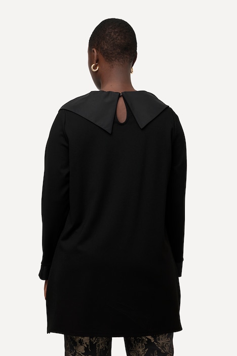 Sweatshirt, Taftkragen, Punto-di-Roma, Langarm