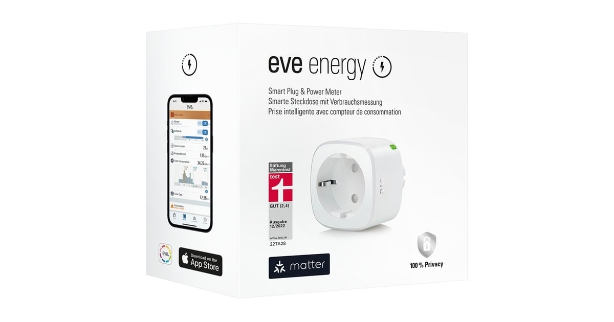 eveEnergy (Matter) schakel stekkerdoos  (Bluetooth, Thread)