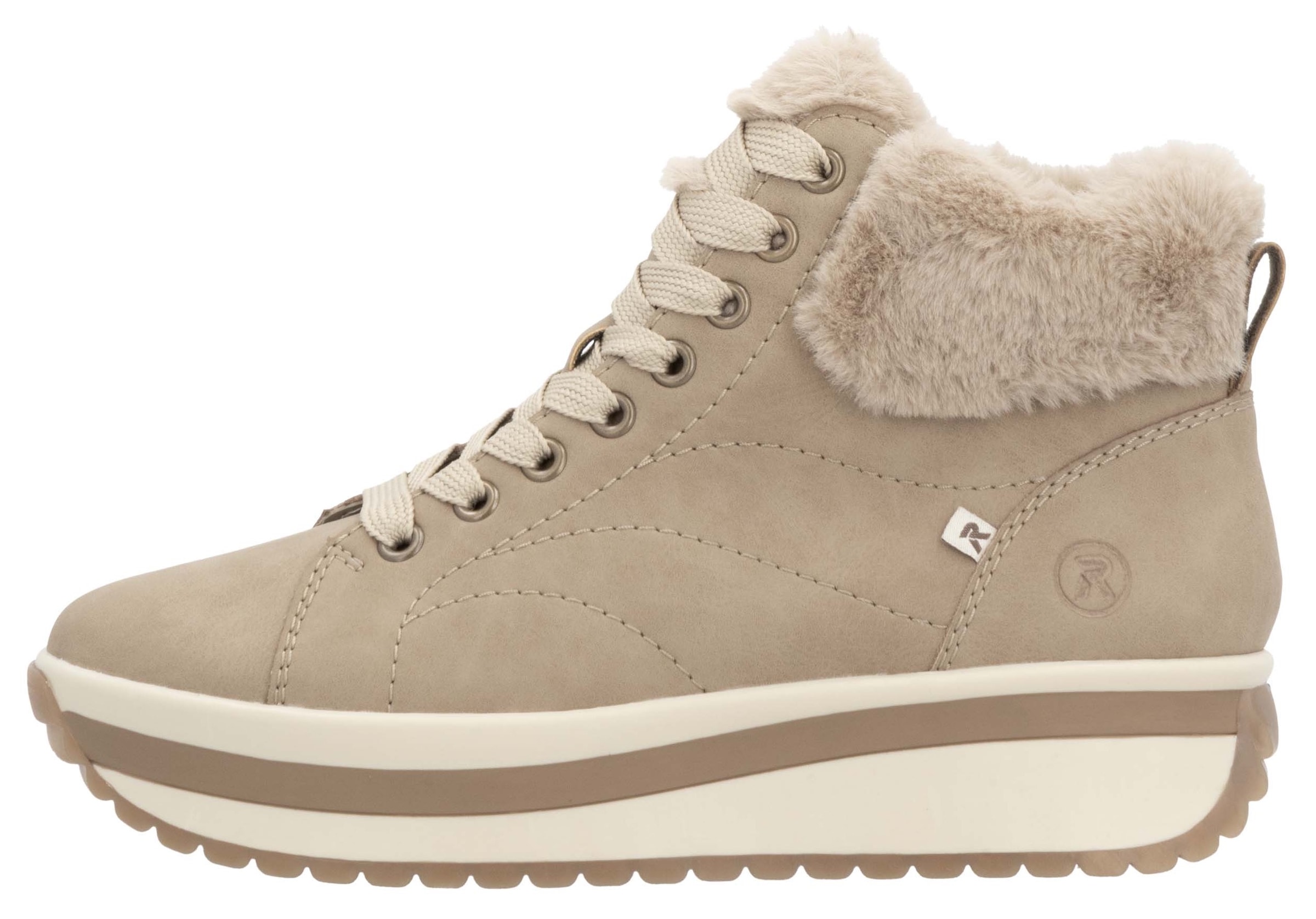 Rieker EVOLUTION Winterboots  Keilsneaker, Plateauboots mit Fellimitatkragen