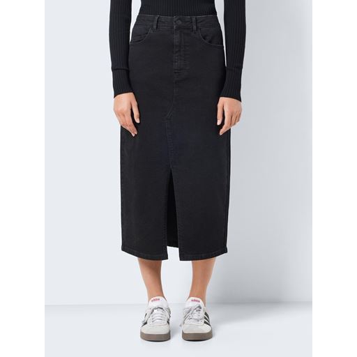 Noisy May Kath Midi Nederdel, Black Denim, L