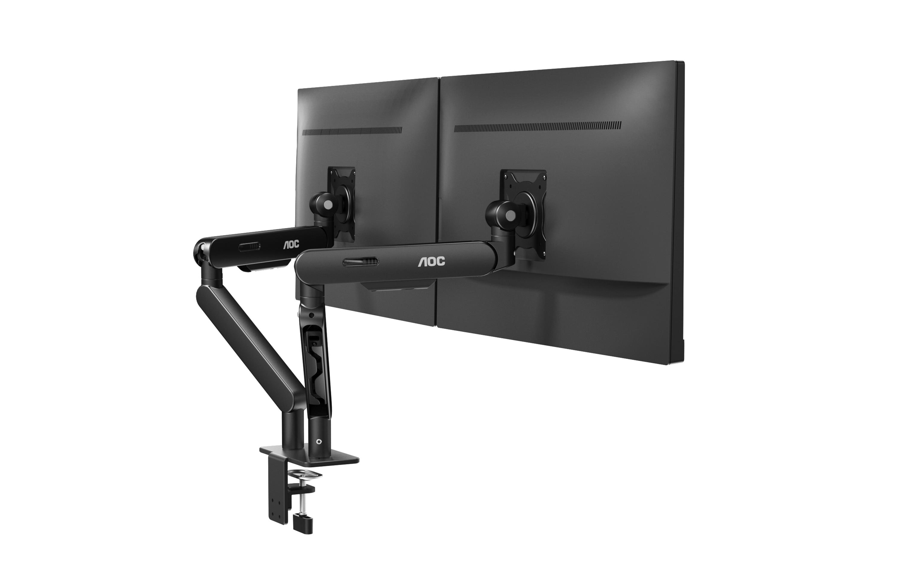 Tischhalterung AM420B Dual bis 9 kg – SchwarzErgonomische Tischhalterung für zwei Monitore bis 34