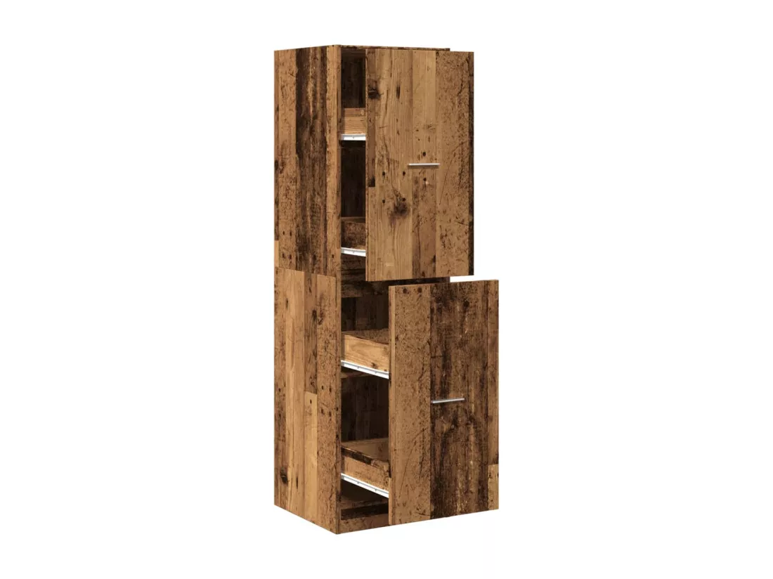 Armoire d'apothicaire vieux bois 40x41x144,5 cm bois ingénierie