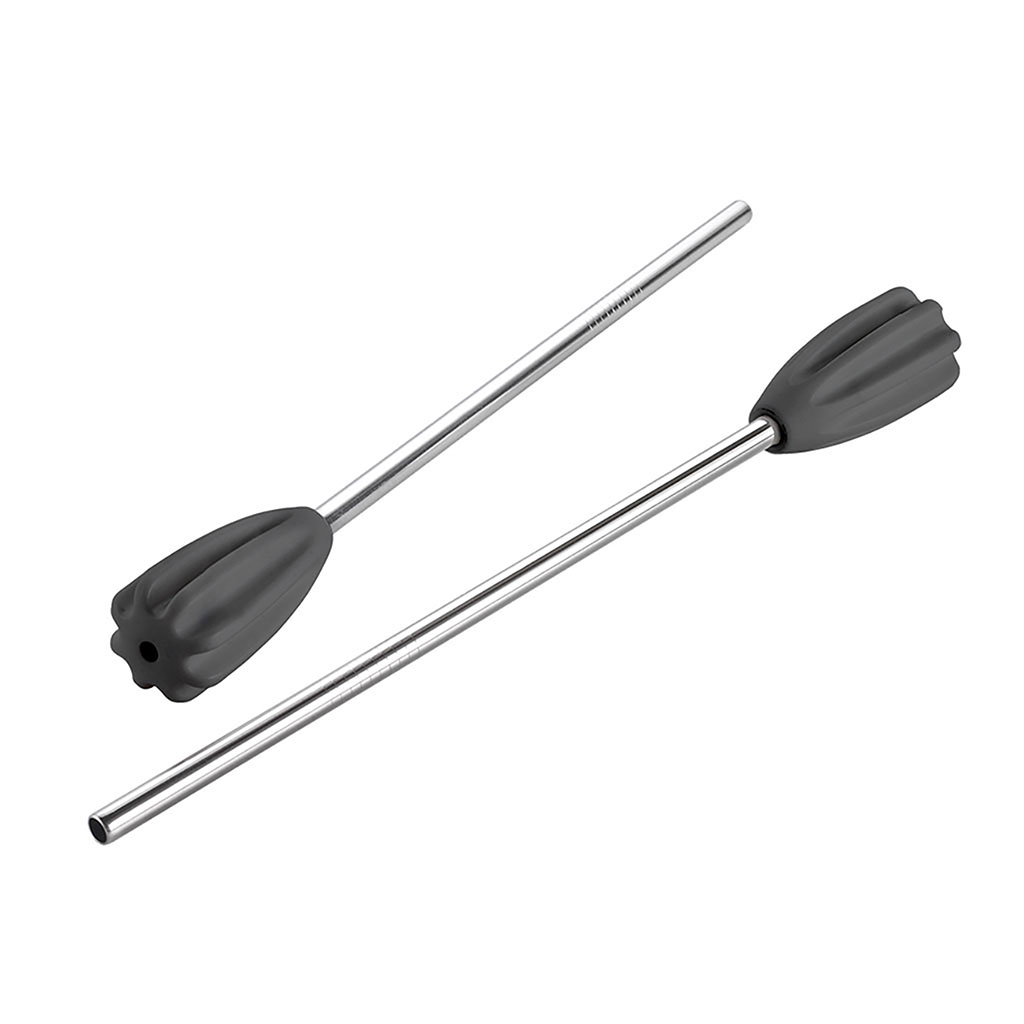 Lot de 4 pailles pilon inox et goupillon