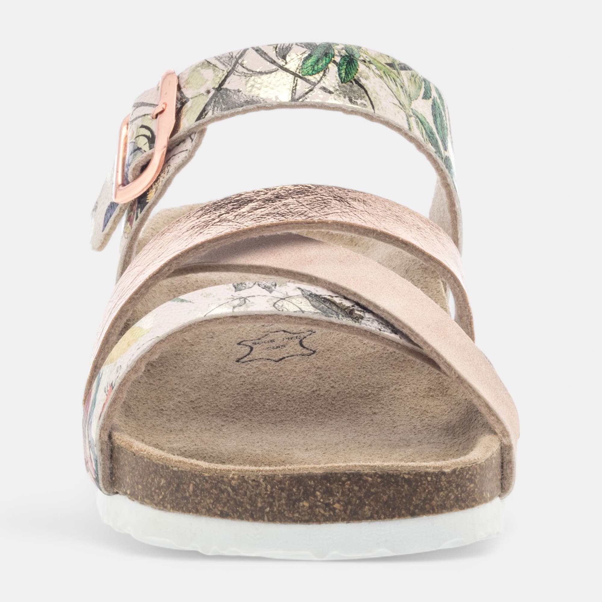 Mules semelle liège Femme rose