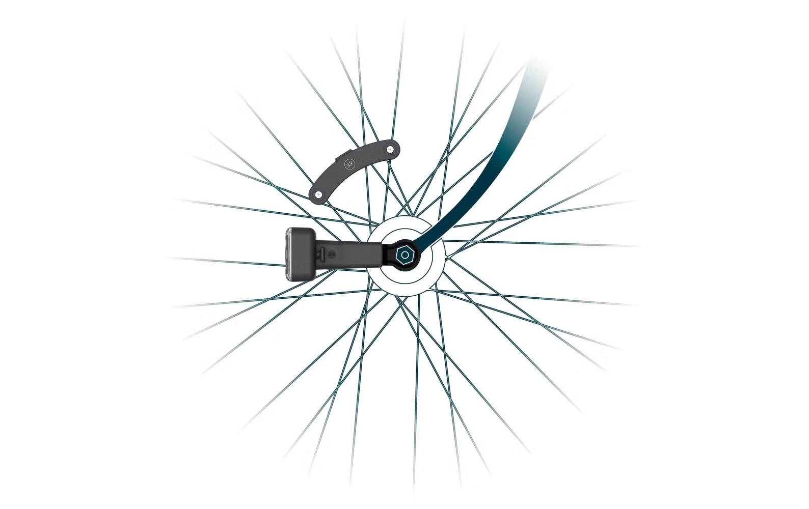 Velolampe AMS Light C DauerlichtElektromagnetisches Fahrradlampenset