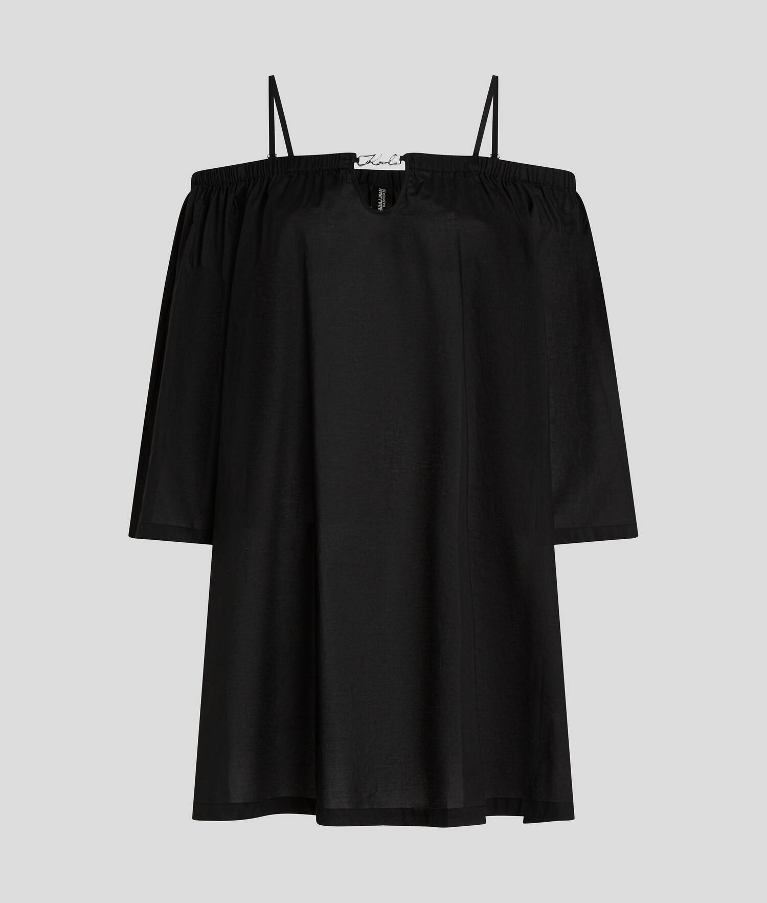 ROBE DE PLAGE À ÉPAULES DÉNUDÉES K/SIGNATURE - Noir