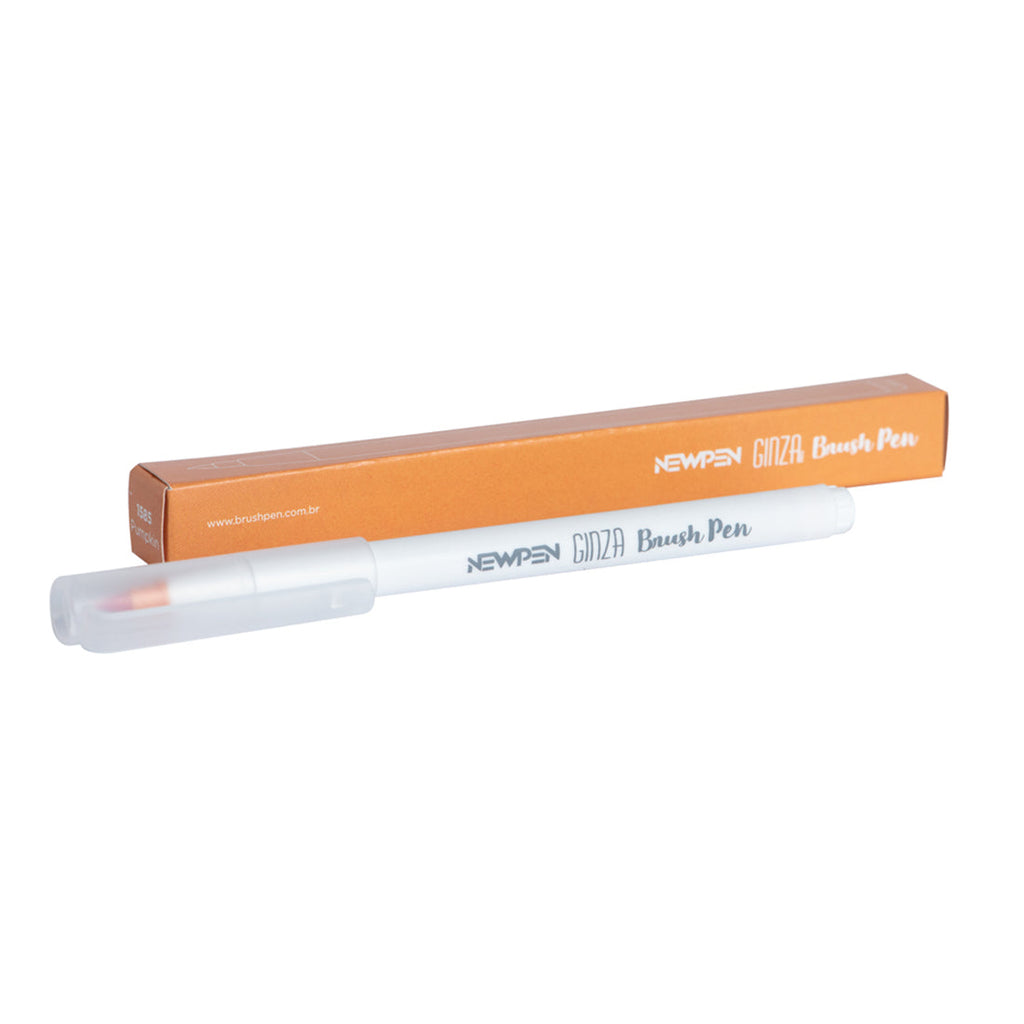 Marcador Ginza Pro Brush Pen Laranja Newpen