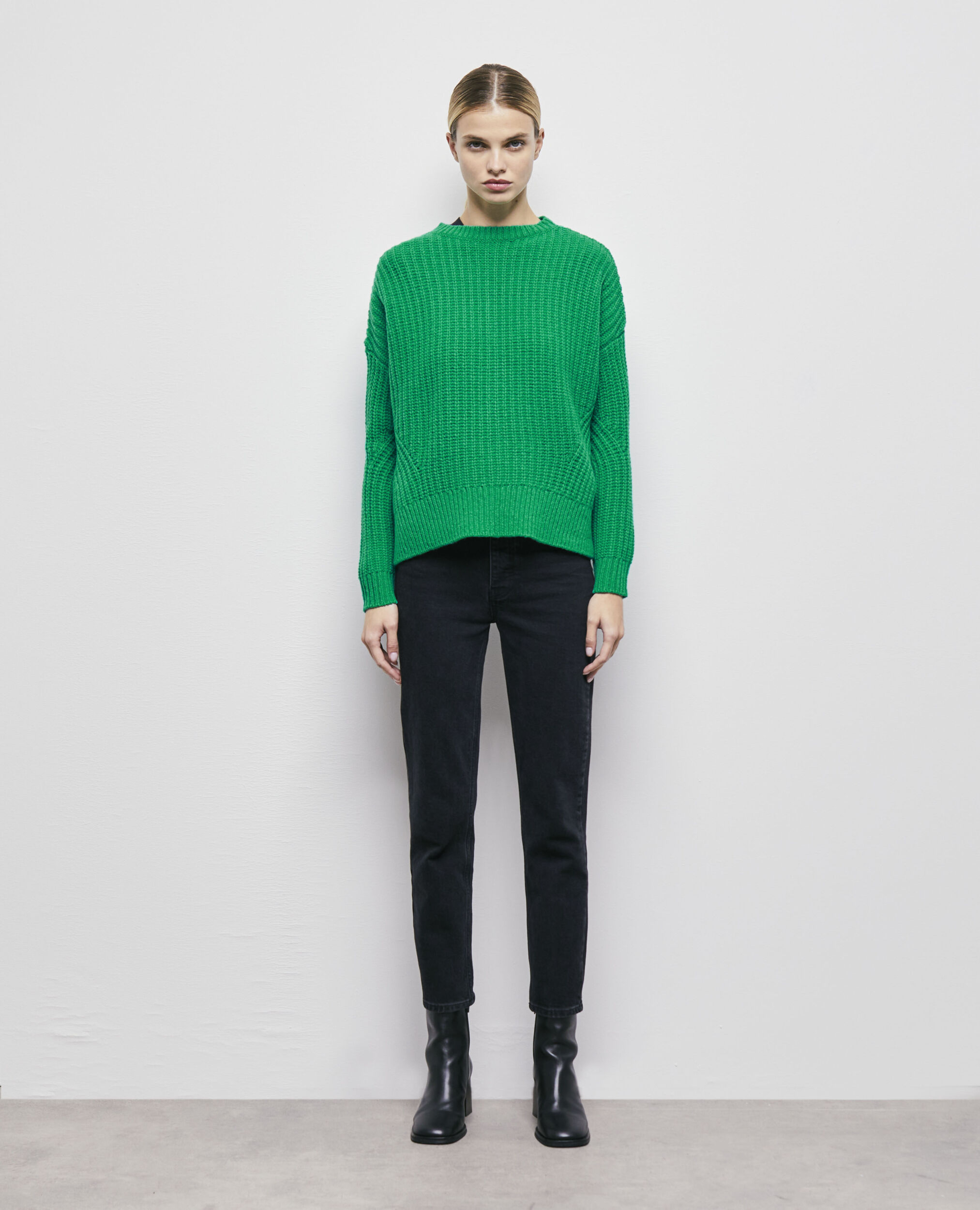 Pull en laine vert