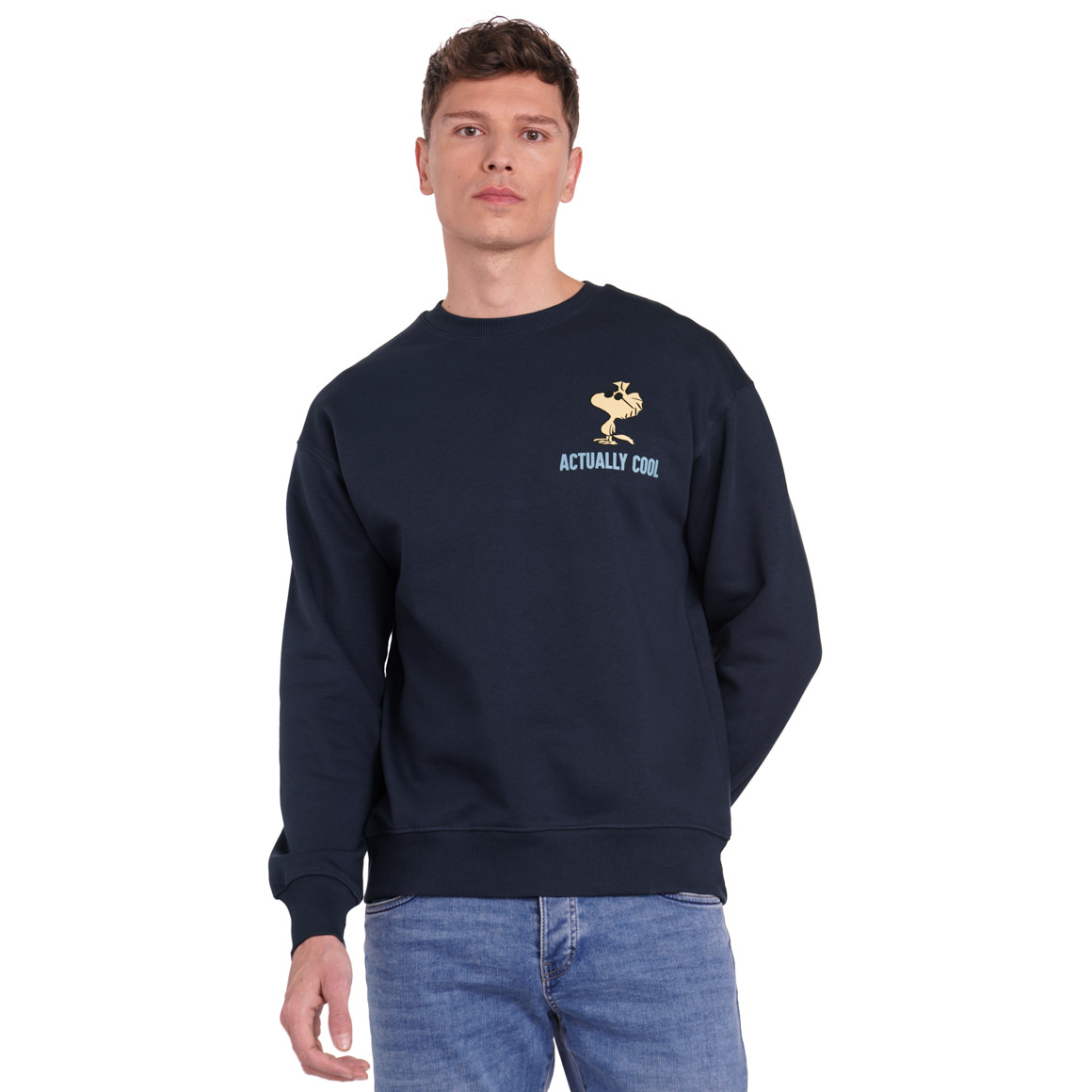 Jonas Nielsen Peanuts Sweatshirt mit Rückenprint dunkelblau