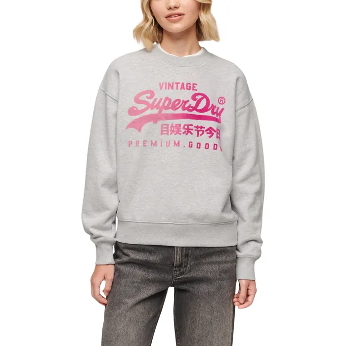 Superdry Tonal Vintage Logo Loose Crew Sweater Dames