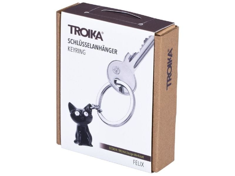 Troika Schlüsselanhänger Felix Schwarz Schlüsselanhänger mit Splitring