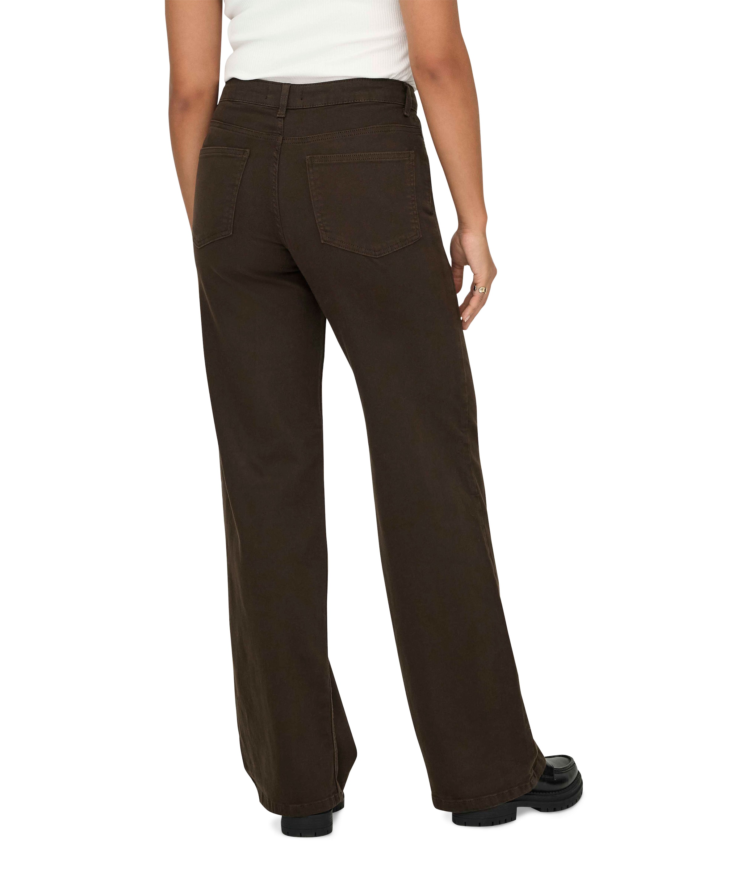 Only ONLMADISON BLUSH HW WIDE COLOR dames jeans bruin