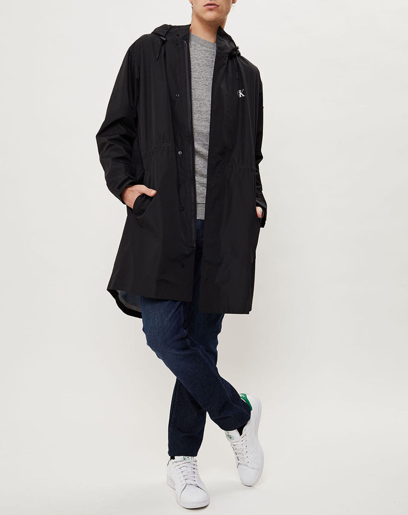 Calvin Klein Jeans Parka longue Technical noire