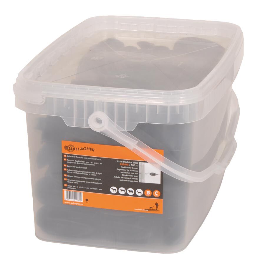 Gallagher - Hoekisolator S - 20.5 cm - 100 Stuks - Zwart - 39 cm