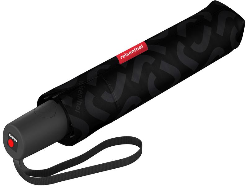 Reisenthel Knirps Schirm Pocket Duomatic Signature Black Ho Regenschirm aus recyceltem PET