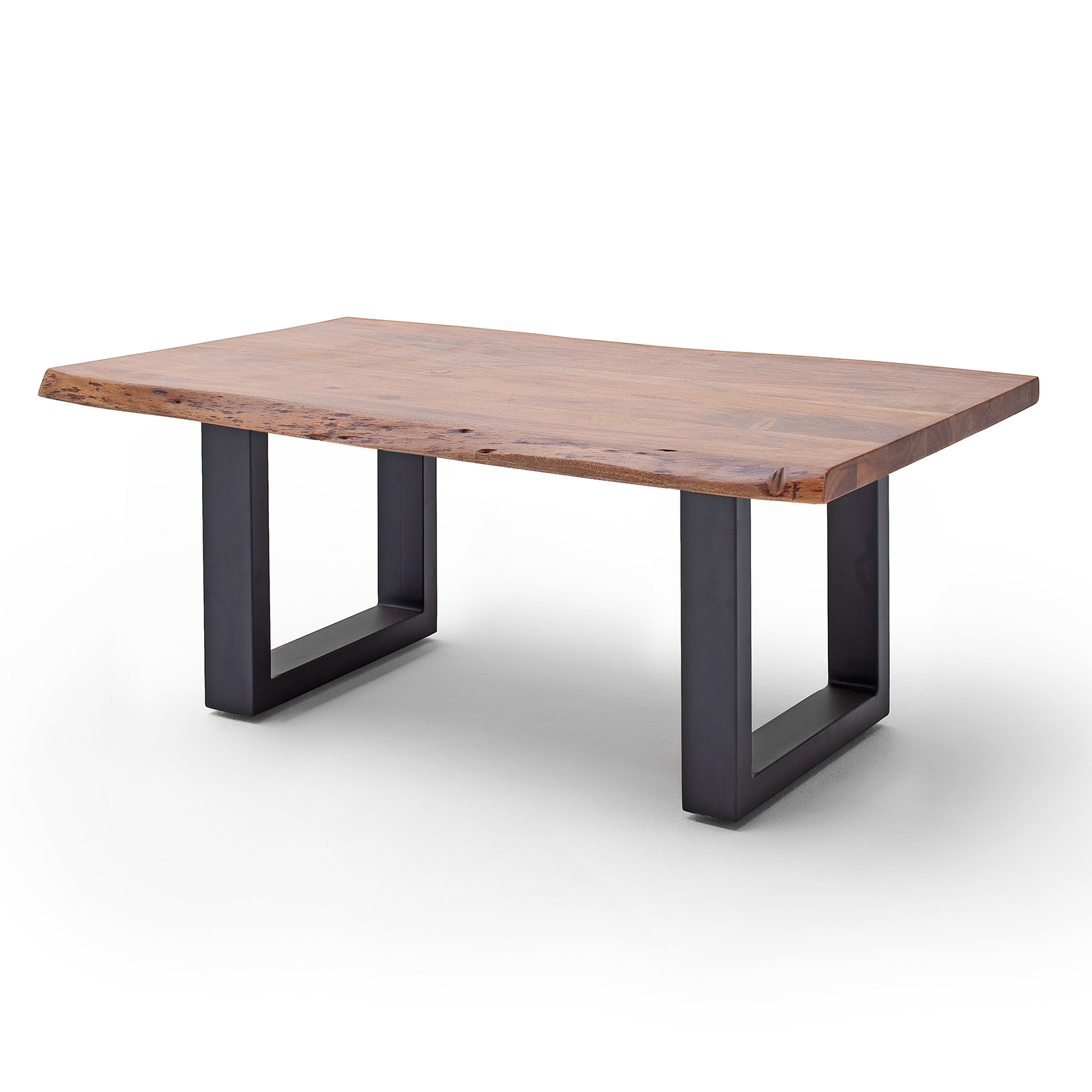 Couchtisch CARTAGENA - Akazie Walnuss-anthrazit - U-Gestell - 110x70 cm