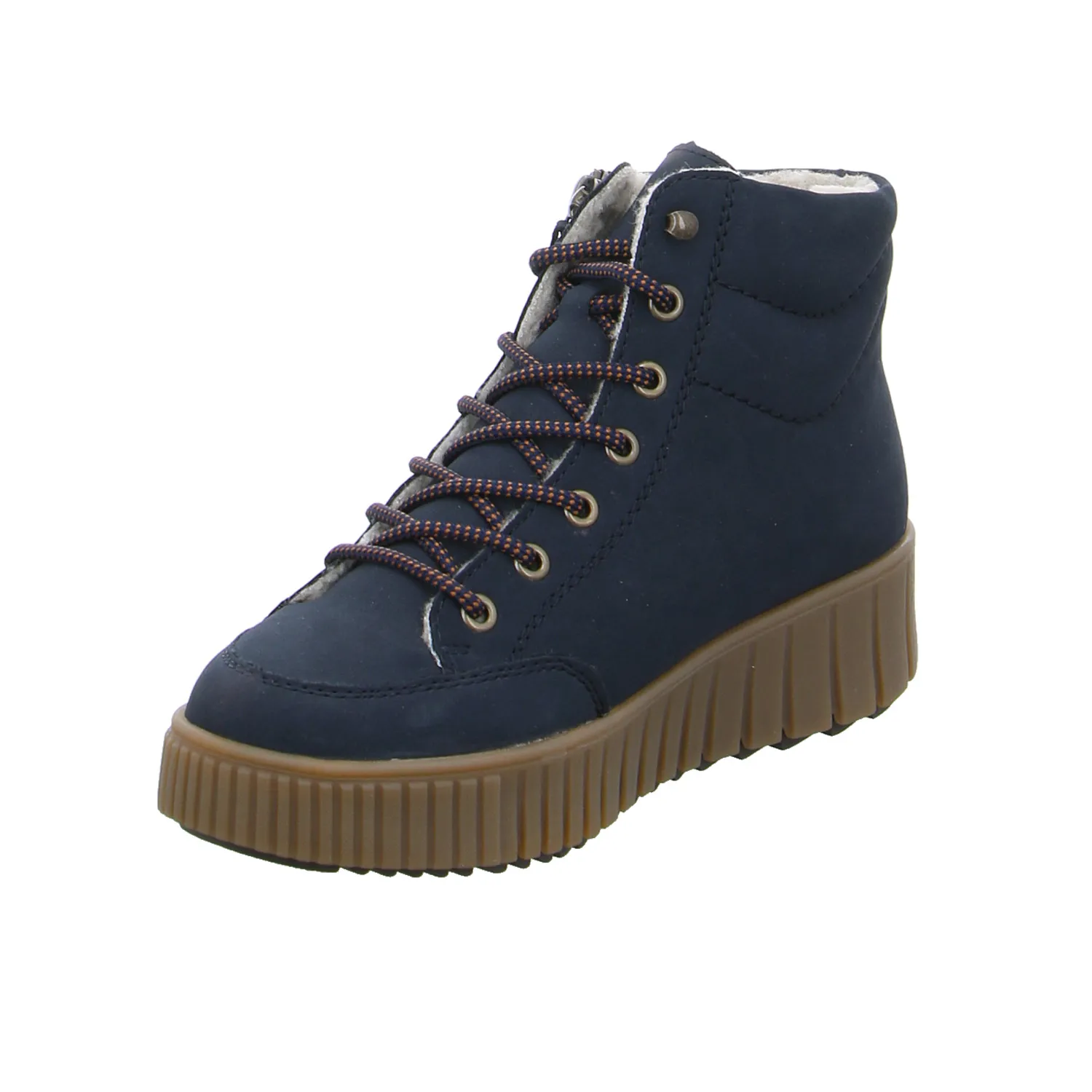 RIEKER Boot Blau Lederimitat