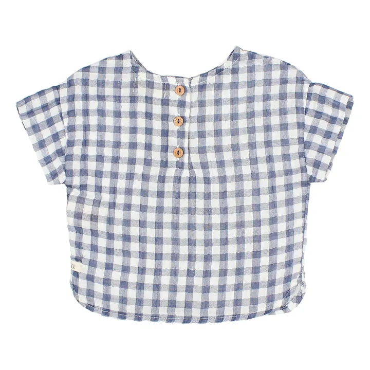 Búho Blouse Poches Vichy | Bleu