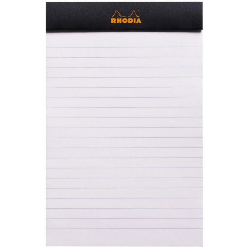 Bloc agrafé N°14 11x17 cm 80 feuilles lignées 80 g - Noir