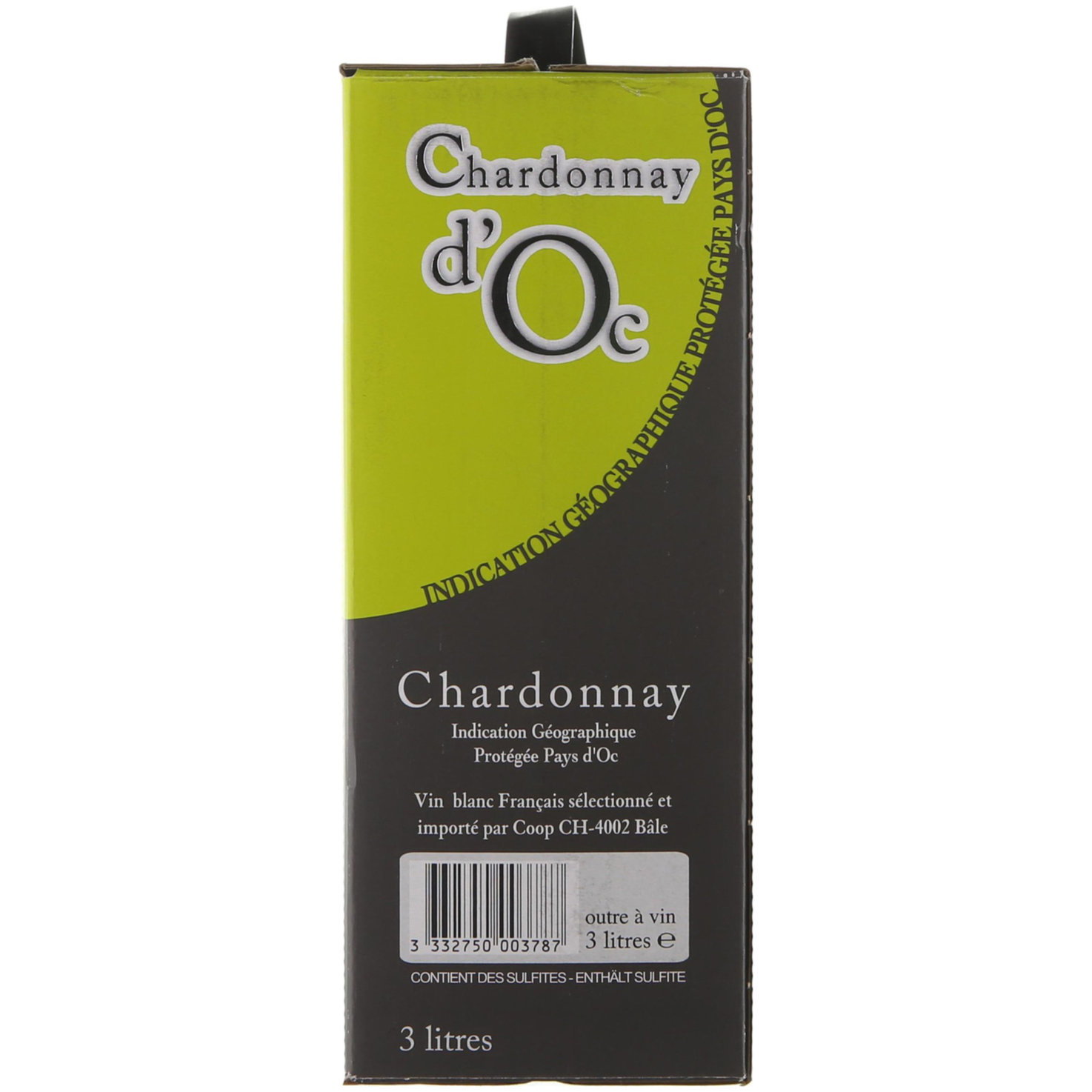 Pays d'Oc IGP Chardonnay, bag-in-box -300cl