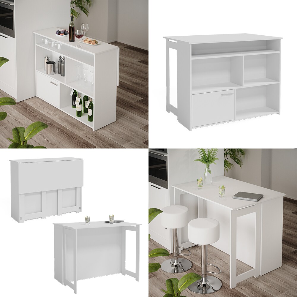 Vicco Bartisch Dominic Weiß 116 x 37 cm Esszimmer Küche offene Fächer Tür
