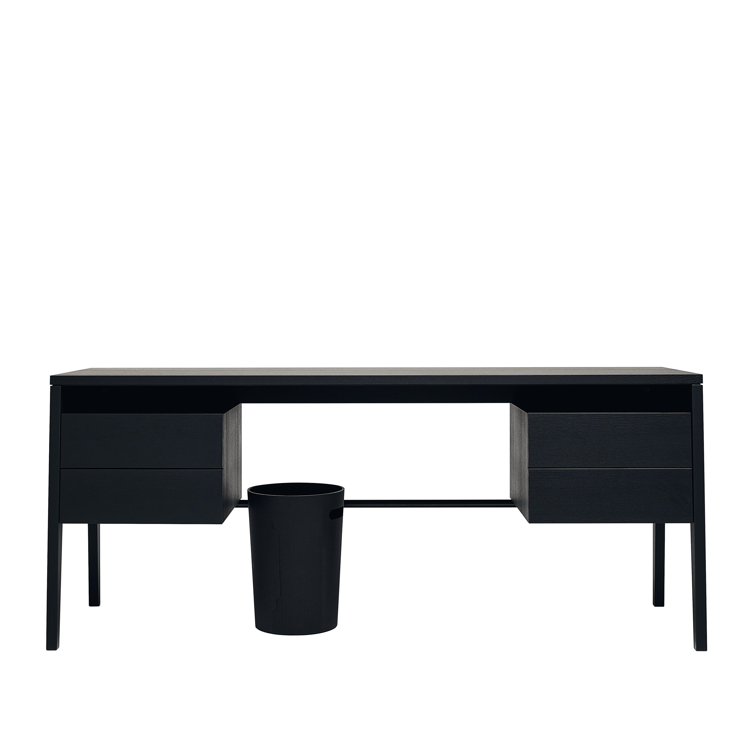 MINT Furniture Bureautafel, 180 x 55 x 75 cm, Zwart gebeitst eiken